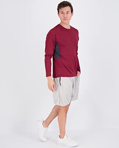 Real Essentials 4 Pack: Men's Dry-Fit Moisture Wicking Performance Long Sleeve T-Shirt, UV Sun Protection Outdoor Active Top - Image 4