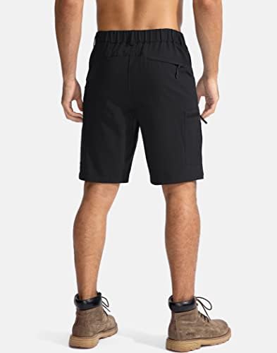 Pudolla Men's Hiking Cargo Shorts 9" Lightweight Outdoor Work Shorts for Men Travel Golf Camping Casual with 5 Zipper Pockets - Image 3