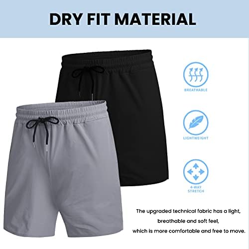 COOFANDY Men's 2 Pack Gym Workout Shorts Quick Dry Bodybuilding Weightlifting Pants Training Running Jogger with Pockets - Image 4
