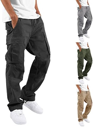 Cargo Pants for Men, Mens Cargo Pants Casual Joggers Athletic Pants Cotton Loose Straight Sweatpants with Pockets - Image 5