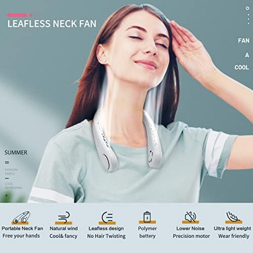 DGLK The Portable Neck Fan From Popular Earphone Design,The Leafless Neck Fan Perfect For Personal Fan,with Features,Battery Powered Fan, Suitable For Outdoor Sports - Image 2