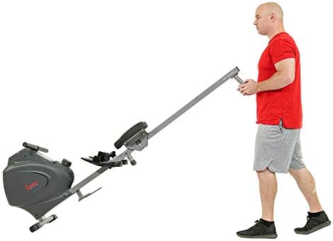 Sunny Health & Fitness Multi-Function Premium Magnetic Rowing Machine, Bicep Curls, Upward Rows, Seated Rows, Foldable Slide Rails, Digital Monitor and Optional Bluetooth with Exclusive SunnyFit App - Image 7