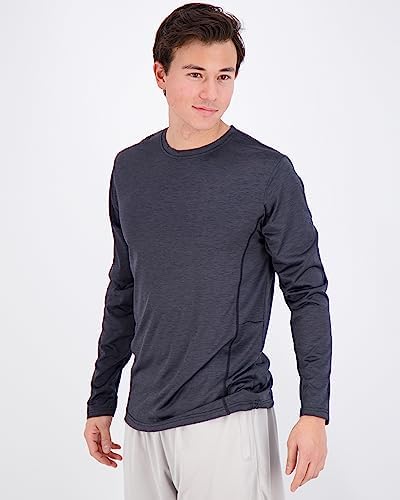 Real Essentials 4 Pack: Men's Dry-Fit Moisture Wicking Performance Long Sleeve T-Shirt, UV Sun Protection Outdoor Active Top - Image 2