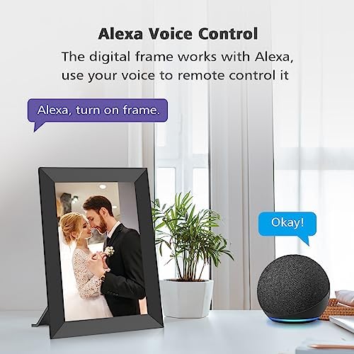 MaxAngel Digital Picture Frame 10.1 Inch WiFi Electronic Photo Frame 16GB Storage SD Card Slot Desktop IPS Touch Screen HD Display Auto-Rotate Slideshow Share Videos Photos Remotely Via App - Image 6