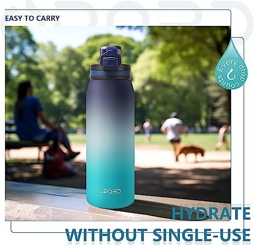 Opard 30oz Sports Water Bottle with Leak Proof Flip Top Lid BPA Free Tritan Reusable Plastic for Gym and Outdoor - Image 6