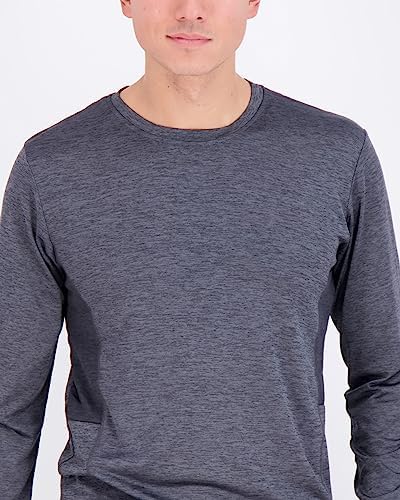 Real Essentials 4 Pack: Men's Dry-Fit Moisture Wicking Performance Long Sleeve T-Shirt, UV Sun Protection Outdoor Active Top - Image 3
