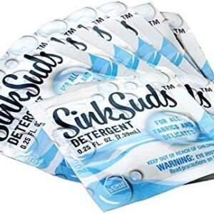 SinkSuds Laundry Detergent | Travel Size Liquid Soap | TSA Compliant | Safe For All Fabrics | 8 Packets