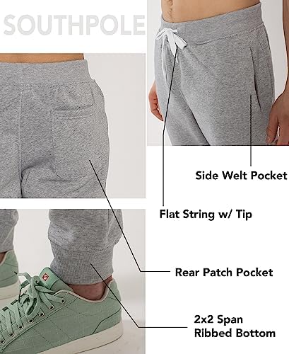 Southpole Men's Basic Jogger Sweatpants, Fleece and Tech Woven - Image 5