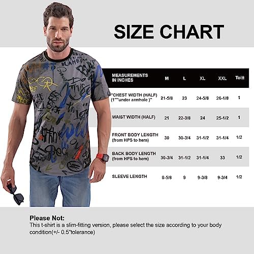 DEOLAX Mens T Shirt Men‘s Fashion Crew Neck T-Shirts Casual Classic Tees Men Short Sleeve Longline Hipster Hip Hop Tee - Image 7