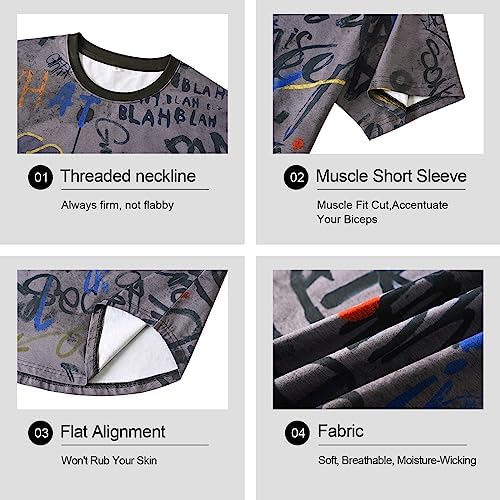 DEOLAX Mens T Shirt Men‘s Fashion Crew Neck T-Shirts Casual Classic Tees Men Short Sleeve Longline Hipster Hip Hop Tee - Image 6