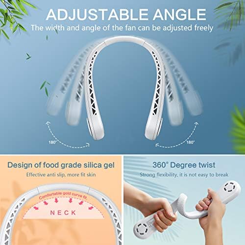 DGLK The Portable Neck Fan From Popular Earphone Design,The Leafless Neck Fan Perfect For Personal Fan,with Features,Battery Powered Fan, Suitable For Outdoor Sports - Image 4