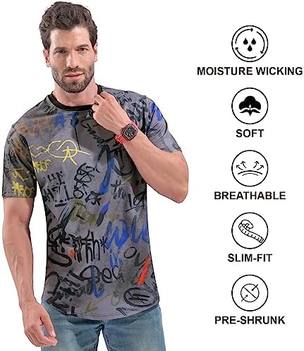 DEOLAX Mens T Shirt Men‘s Fashion Crew Neck T-Shirts Casual Classic Tees Men Short Sleeve Longline Hipster Hip Hop Tee - Image 5