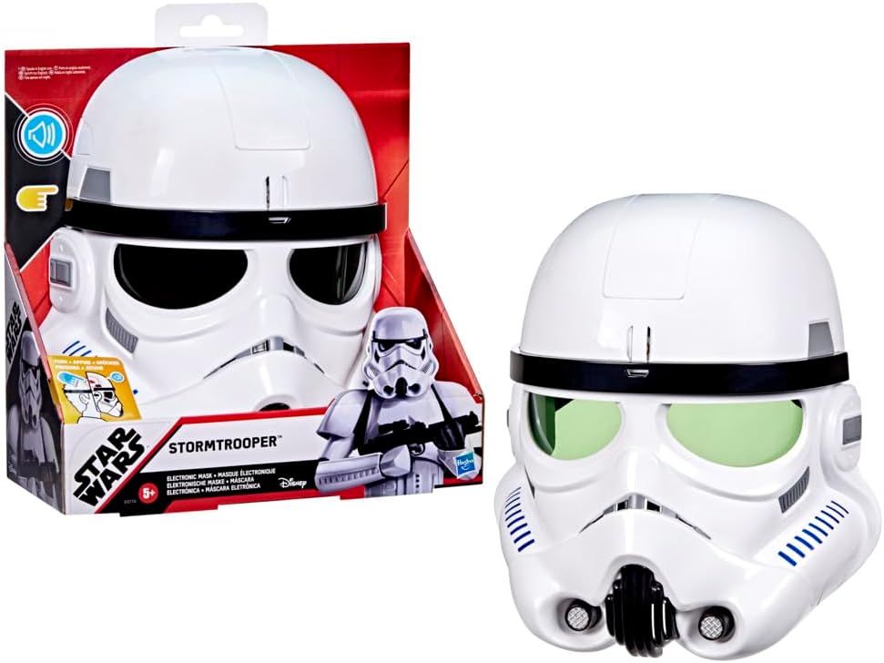STAR WARS Stormtrooper Electronic Mask with Phrases & Sound Effects, Costume for Kids, Toys for Boys & Girls Ages 5+