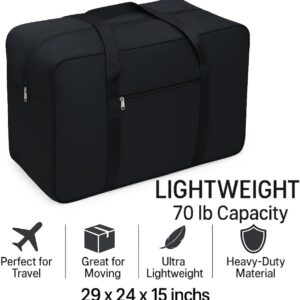 2 PCS Travel Bag Set, Square Cargo Travel Duffle Bag, Canvas Luggage Tote, TSA Approved, Size 29x24x15.5 in, Holds up to 70 lb