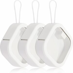 VOCOOL 3 Pcs Portable Hair Tie Organizer, Travel Qtip Holder, Hair Accessories Organizer, Storage Boxes, Hanging Small Items Containers, Cotton Swab Dispenser, Gifts for Girls, Women, Mom