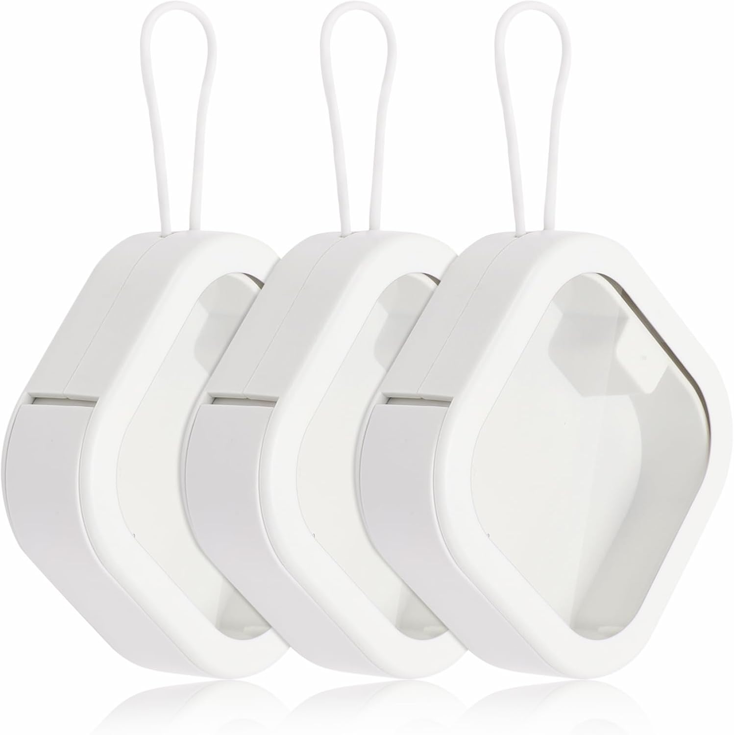 VOCOOL 3 Pcs Portable Hair Tie Organizer, Travel Qtip Holder, Hair Accessories Organizer, Storage Boxes, Hanging Small Items Containers, Cotton Swab Dispenser, Gifts for Girls, Women, Mom