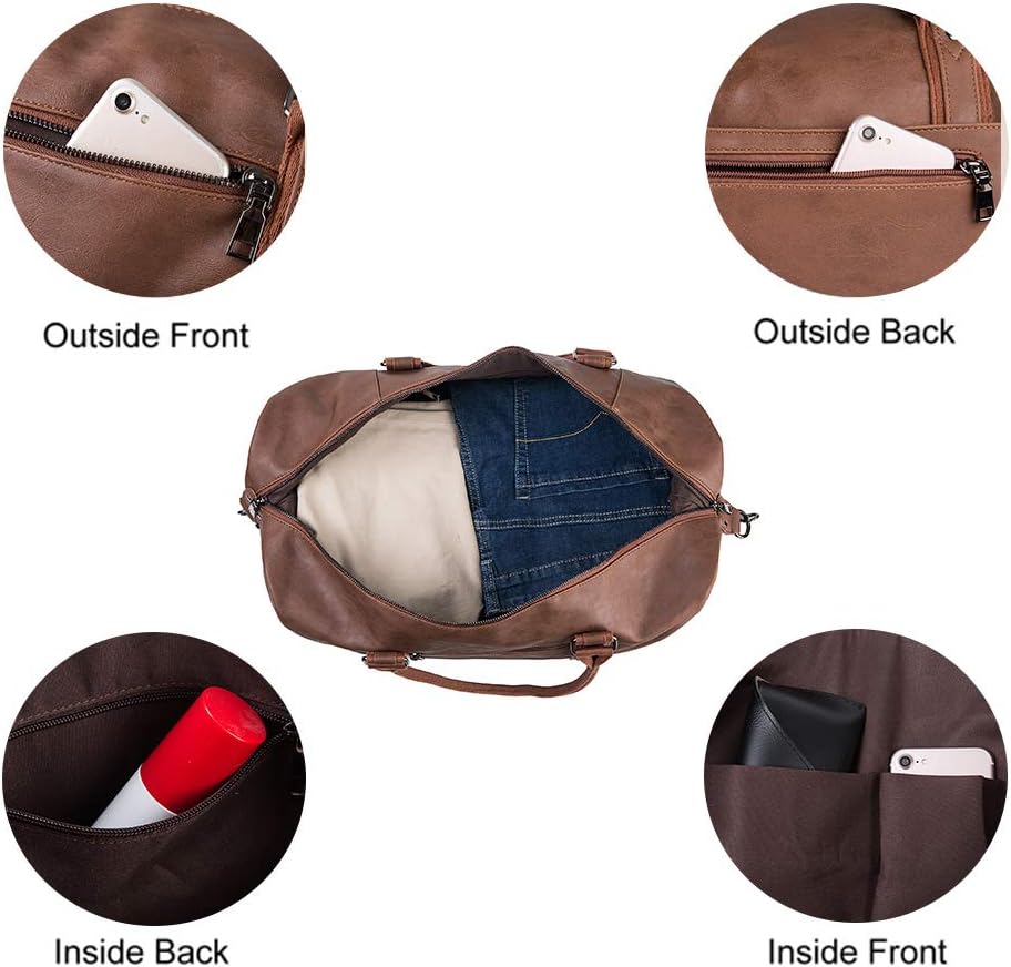 Weekender Overnight Bag Carry On Bag Travel Bag with Shoe Pouch - Image 5