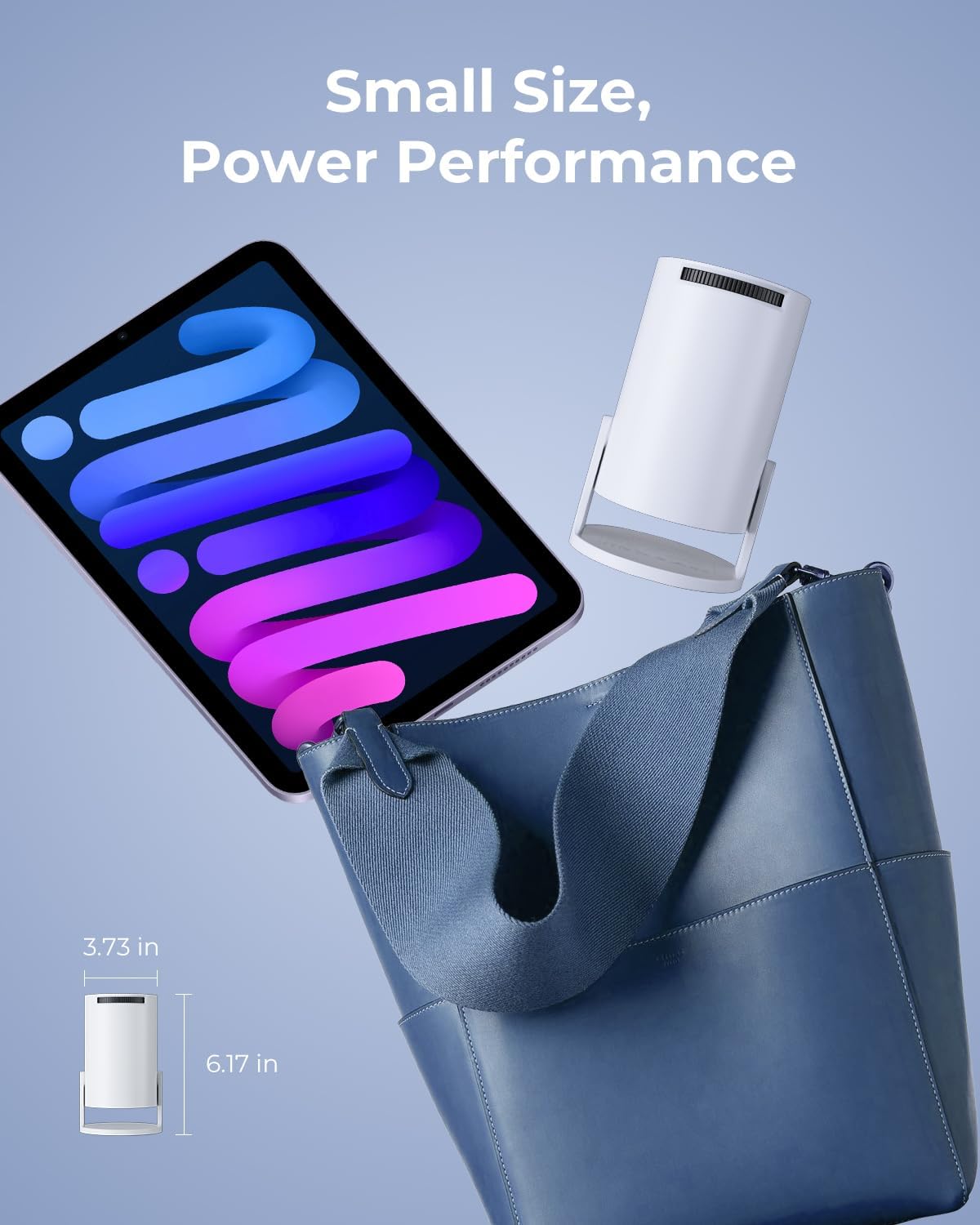 CLOKOWE Mini Projector with WiFi and Bluetooth, Built-in Apps, Smart Portable Projector with 180° Rotation, Auto Keystone, Support 1080P, Compatible with HDMI/USB/TV Stick/Smartphone/Laptop - Image 7