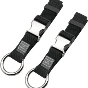 Add-A-Bag Luggage Strap Jacket Gripper, Luggage Straps Baggage Suitcase Belts Travel Accessories - Make Your Hands Free, Easy to Carry Your Extra Bags (2X Black)