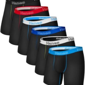 Hanes Men's Underwear, Stretch Cotton Boxer Briefs for Men, Moisture-wicking, Multi-Pack