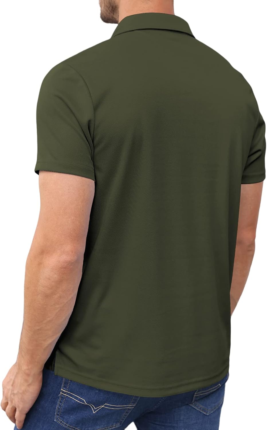 Lexiart Mens Athletic Golf Polo Shirts - Short Sleeve Workout Polos Quick Dry T-Shirt - Image 3