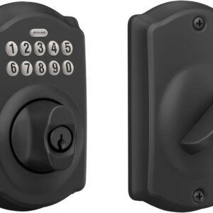 SCHLAGE BE365 CAM 622 Keypad Electronic Deadbolt, Matte Black
