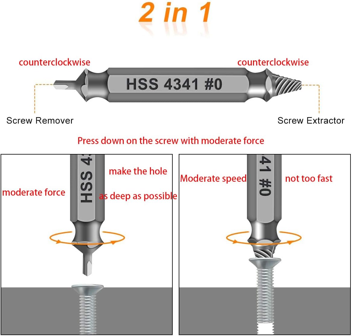 Gifts for Men,Damaged Screw Extractor Set-Christmas Stocking Stuffers for Men Adults Him,Mens Gifts for Dad,Husband,Stripped Screws Nuts & Bolts Drill Bit Tools for Easy Removal of Rusty Broken Screw - Image 3