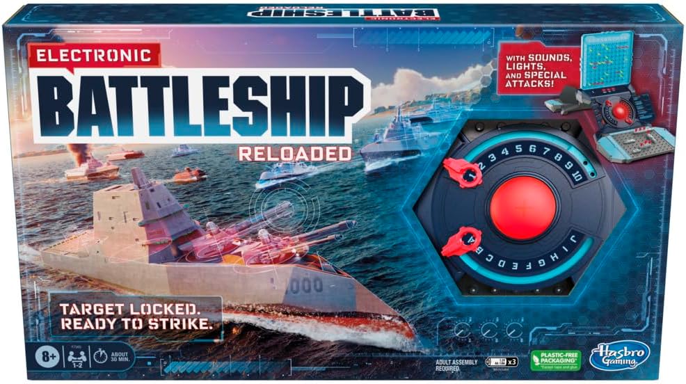 Hasbro Gaming Electronic Battleship Reloaded Board Game, Naval Combat Strategy Game with Sounds, Lights, Special Attacks, Ages 8 and Up, 1-2 Players - Image 3
