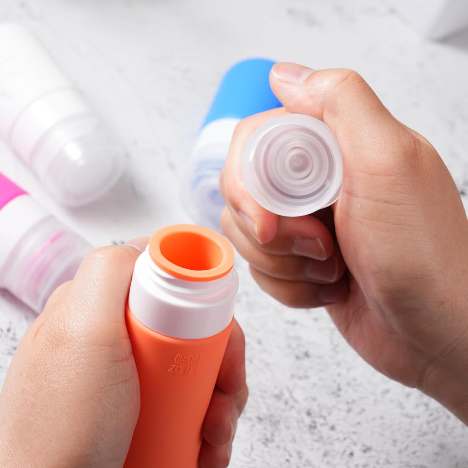 18 Pack travel Bottles for Toiletries, TSA Approved Silicone Travel Containers Leak Proof Refillable Travel Accessories for Shampoo Conditioner Lotion Body Wash(Multicolored D) - Image 5