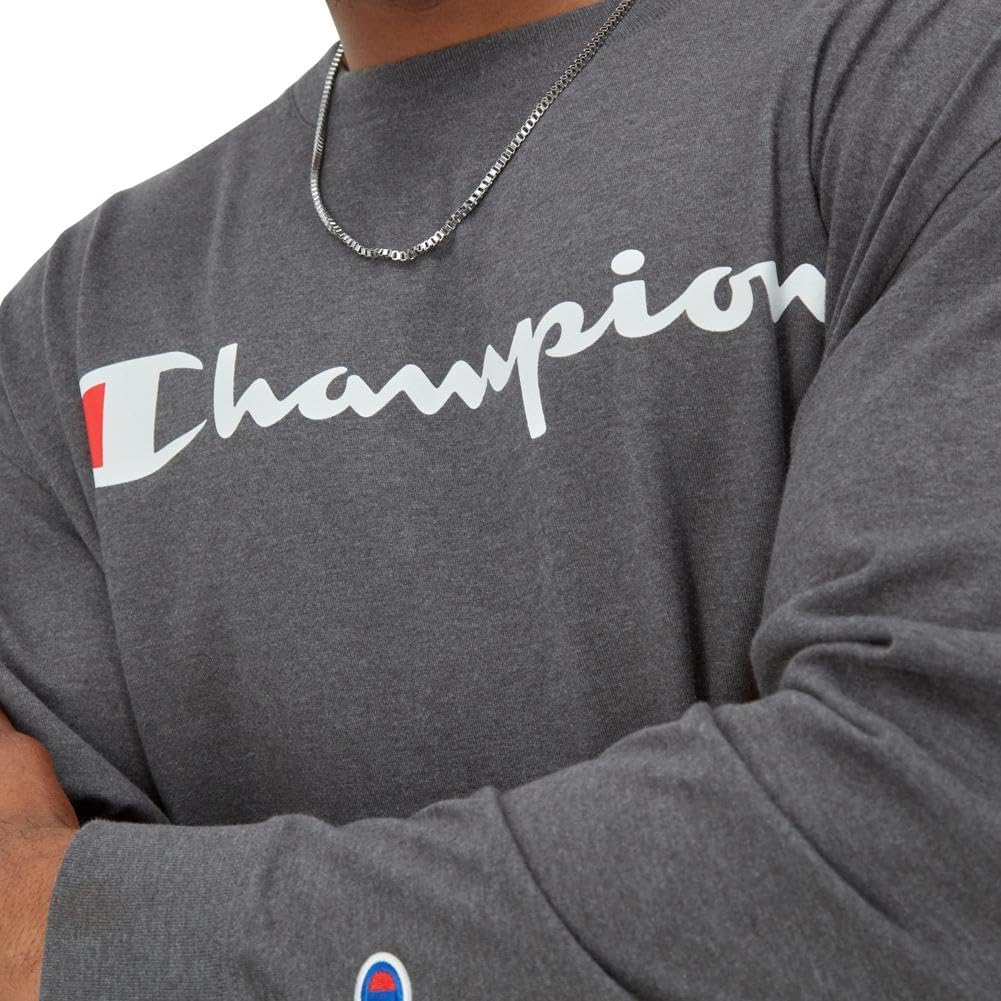 Champion Men's Long Sleeve T-shirt, Classic T-shirt for Men (Reg. Or Big & Tall) - Image 5