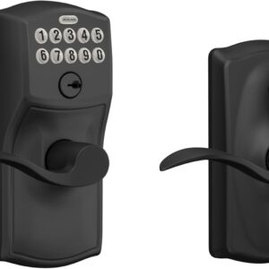 SCHLAGE FE595 CAM 622 Acc Keypad Entry with Flex Electronic Lock, Matte Black