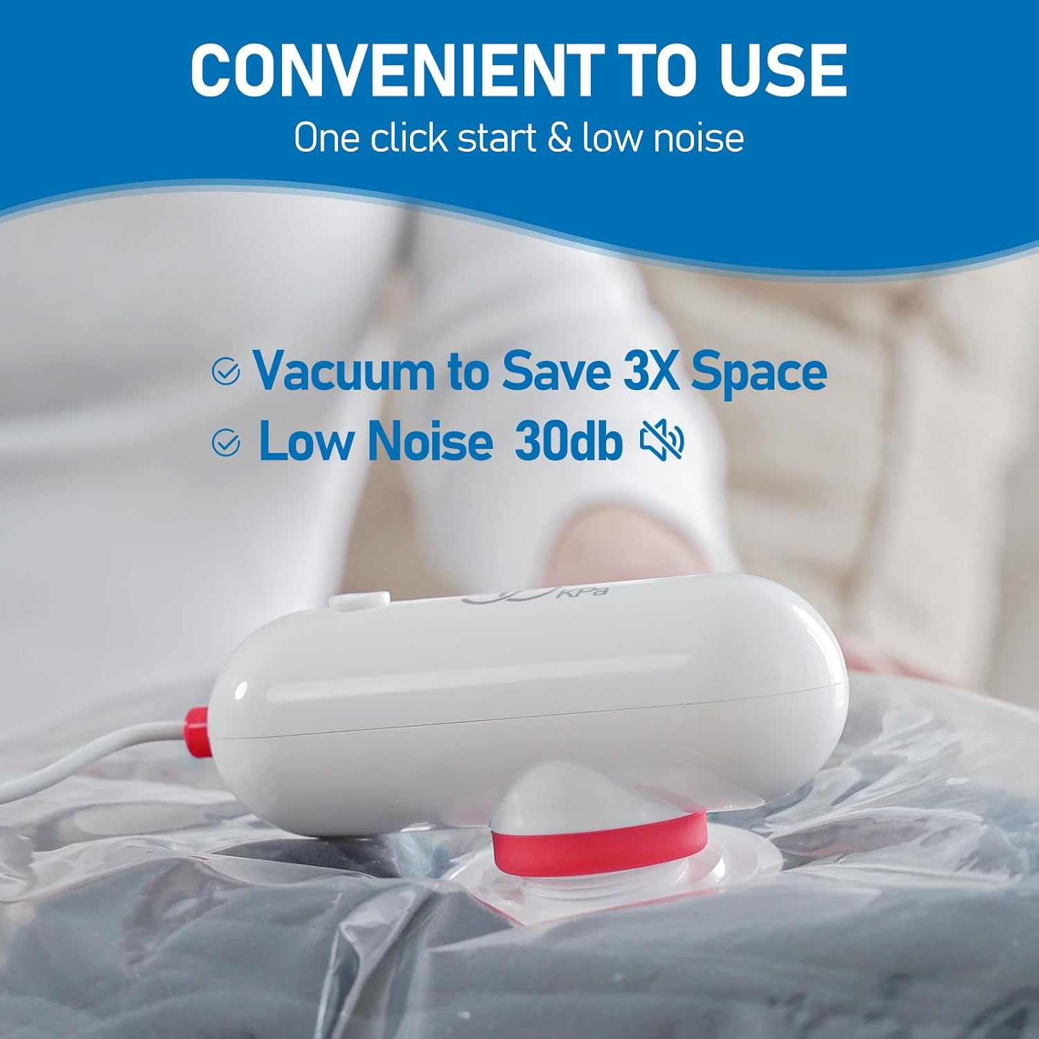 VMstr 15 Pack Travel Vacuum Storage Bags with USB Pump, Vacuum Packing Seal for Luggage and Suitcase, Space Saver for Clothes and Clothing Travel - Image 6