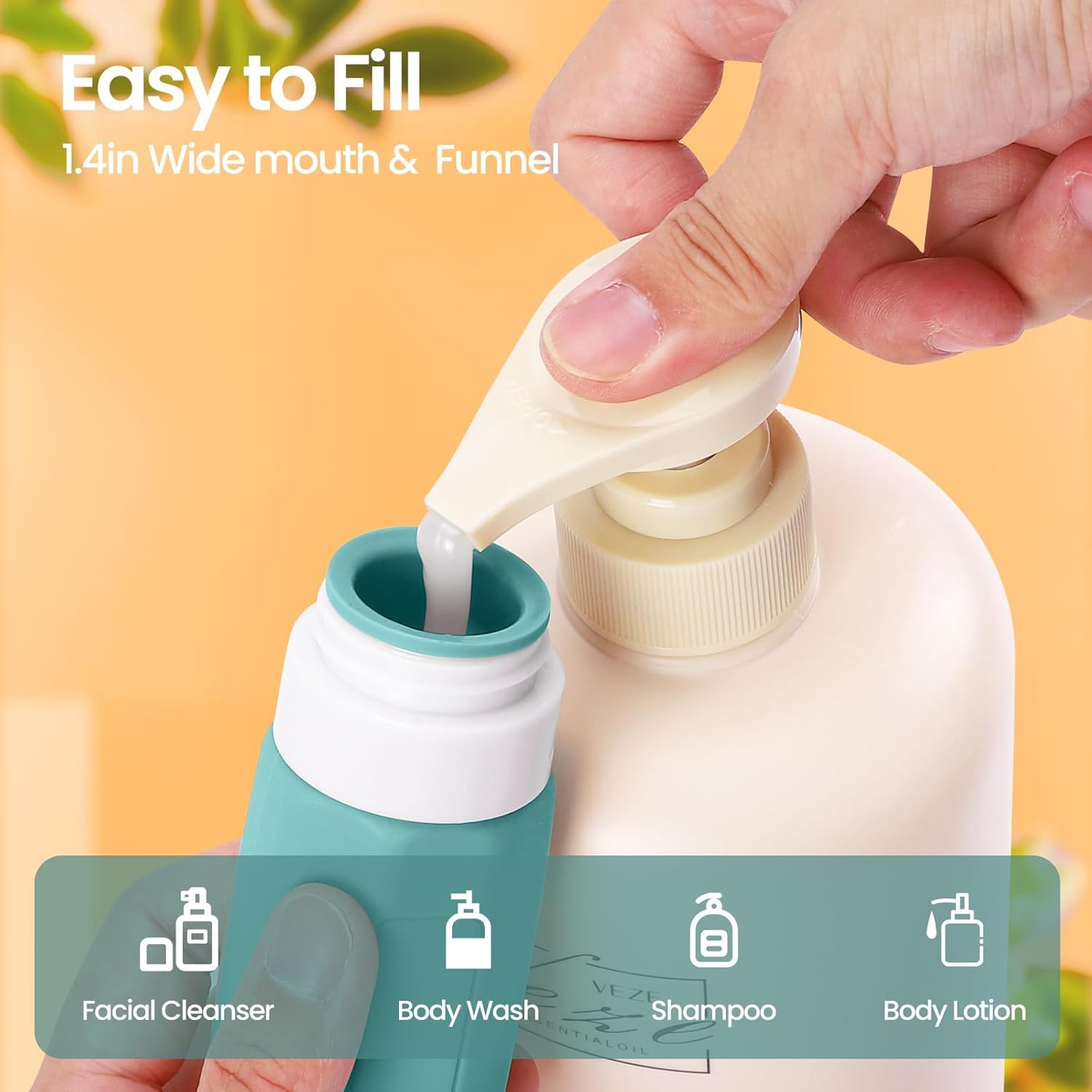 17Pack Travel Containers for Toiletries, TSA Approved Silicone Travel Shampoo and Conditioner Bottles, Leak Proof Refillable Squeeze Bottles Traveling Essentials for Women & Men - Multicolored - Image 3