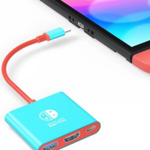 Switch Docking Station for Nintendo Switch Dock, Portable Switch Base Accessories, Switch TV Adapter Compatible Steam Deck/Switch OLED