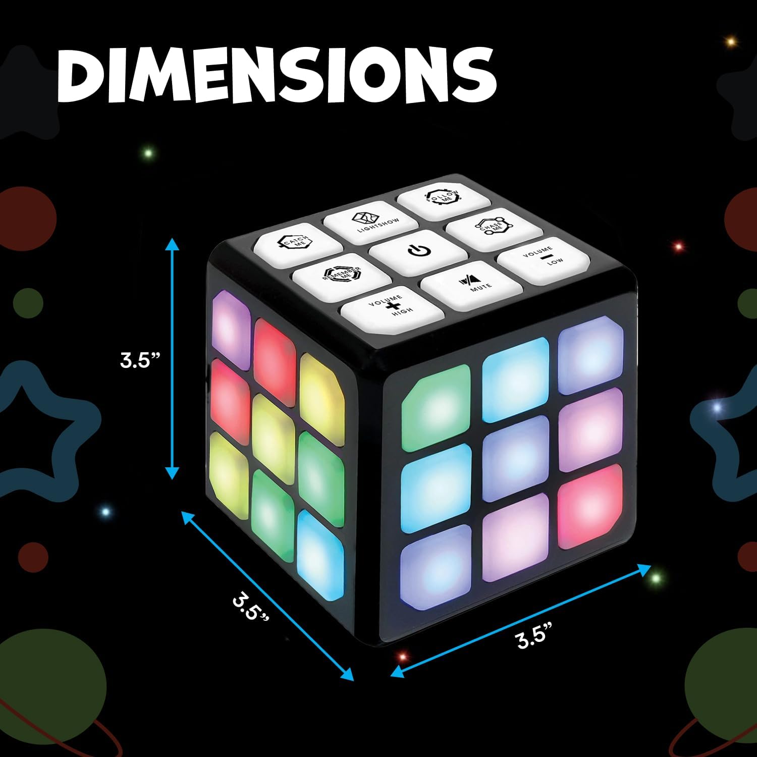 Winning Fingers Flashing Cube Electronic Memory and Brain Game - 4-in-1 Handheld Stem Toys for Kids - Cool Gadgets, Games for Boys and Girls - Fun Family Game for Kids Ages 6-12 - Educational Gift Toy - Image 3