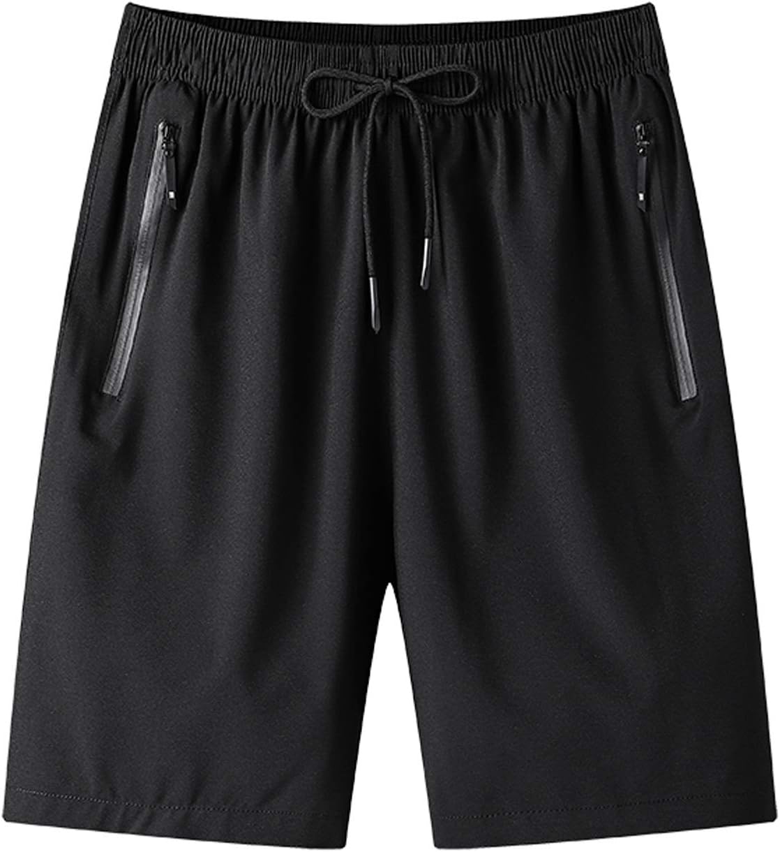 Mens Gym Workout Shorts Quick Dry Lightweight Athletic Shorts for Training Running with Zipper Pockets