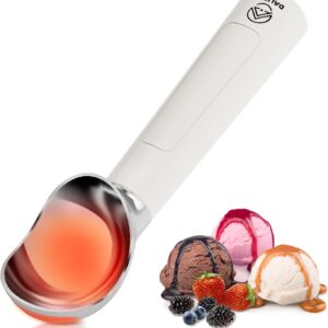 Heated Ice Cream Scoop – Electric Scooper for Hard Ice Cream and Desserts, Handheld Heating Up to 158°F, Rechargeable with LED Display, Easy to Clean, Ideal Summer Gift