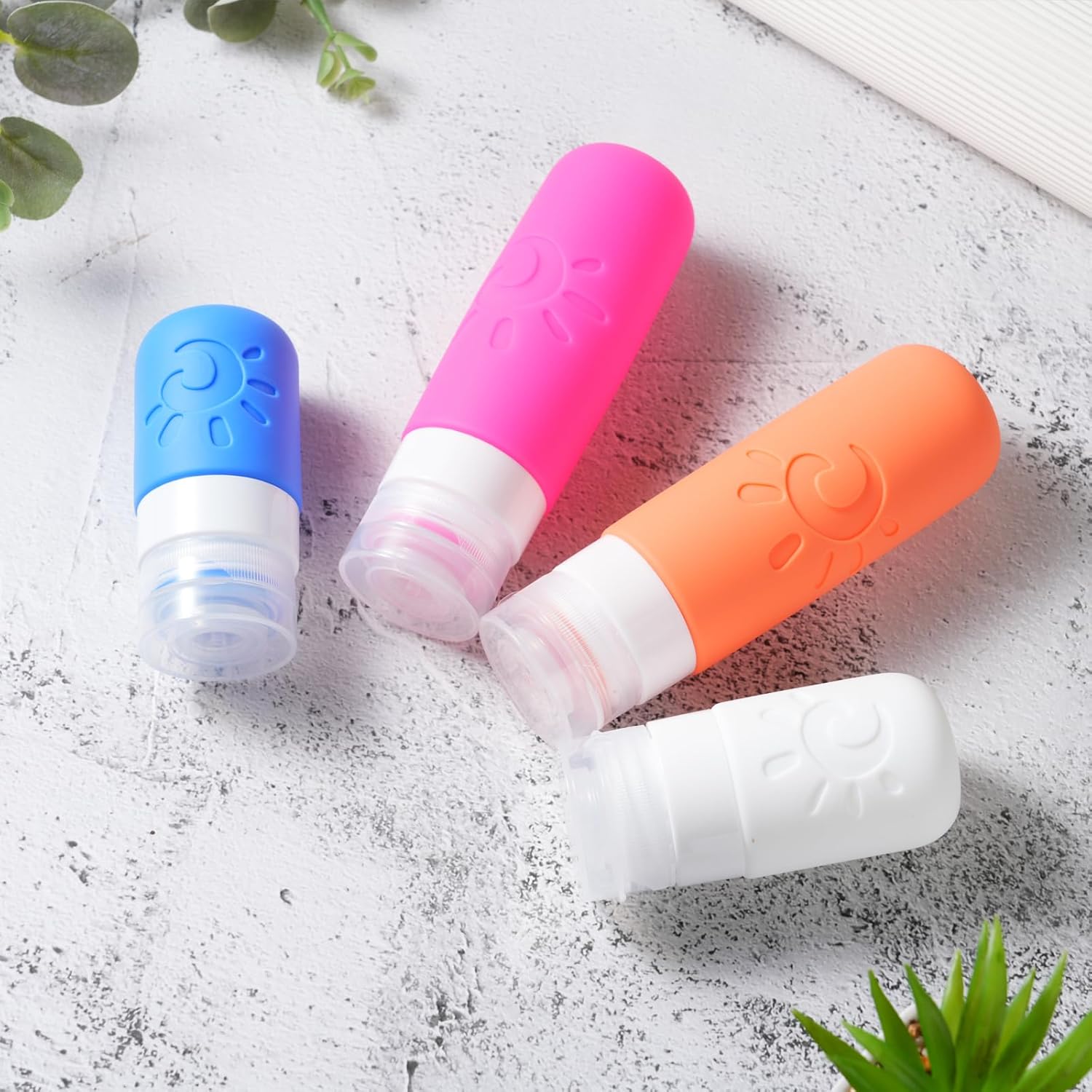 18 Pack travel Bottles for Toiletries, TSA Approved Silicone Travel Containers Leak Proof Refillable Travel Accessories for Shampoo Conditioner Lotion Body Wash(Multicolored D) - Image 4