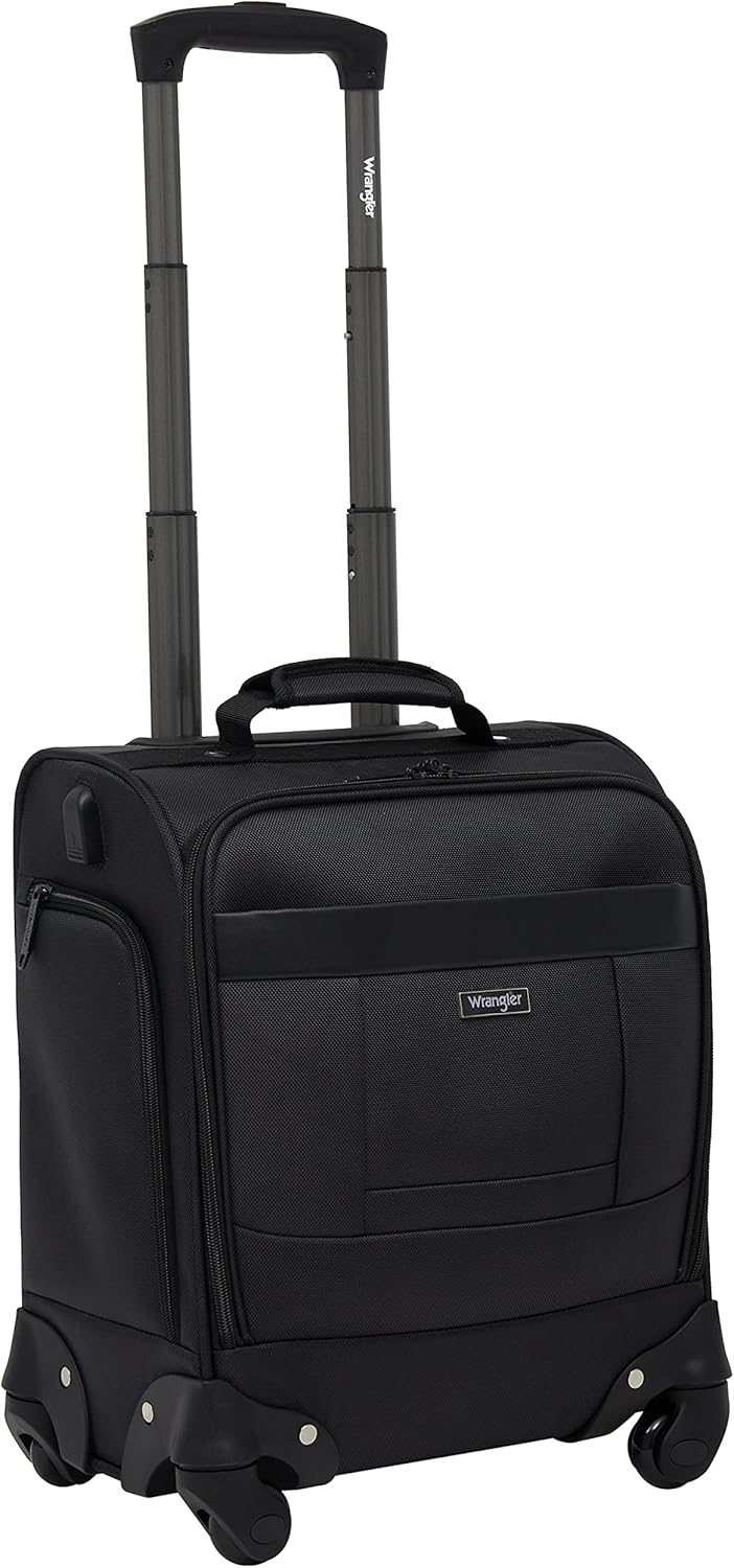 Wrangler 17" Underseat Spinner Carry-On Luggage, Charcoal - Image 5