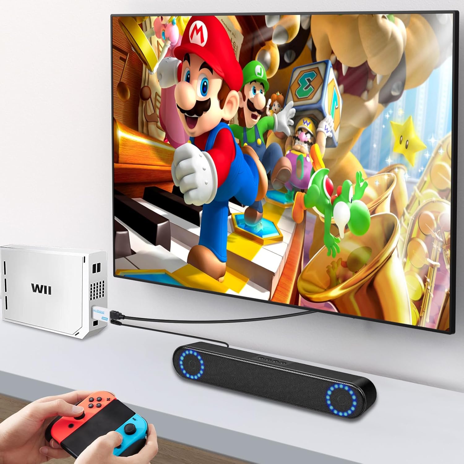 Herfair Wii to HDMI Adapter, 1080P Wii HDMI Adapter, Wii2HDMI Converter for Nintendo Wii/Wii U, Supports All Display Modes with 3.5mm Audio Jack Connector to HDTV Smart TV - Image 4