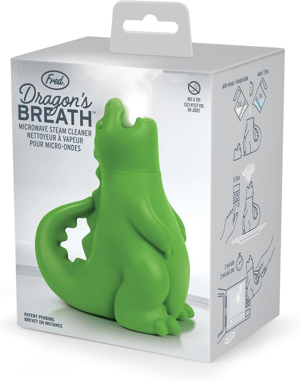 Genuine Fred DRAGON'S BREATH Microwave Steam Cleaner, BPA-Free Silicone Dragon Design, Easy to Use, Reduces Cleaning Time, Dishwasher Safe, Fun and Effective Kitchen Gadget - Image 6