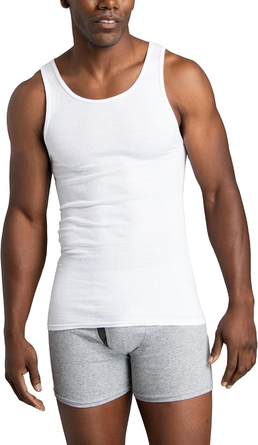 Fruit of the Loom Men's Sleeveless Tag Free Moisture Wicking Tank A-Shirt - Image 2
