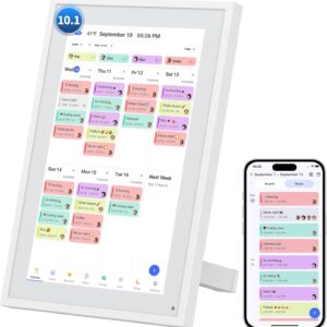 Calendar Digital 10.1 Inch, Digital Frame Combined Smart Touch Screen Electronic Wall Planner Family Organizer Chore for Family Schedules Gift for Mother Mom Women Grandpa