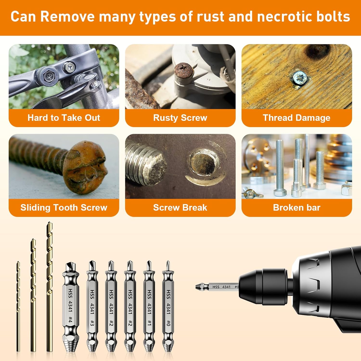 Gifts for Men,9 Pcs Damaged Screw Extractor Set,White Elephant Gifts for Adults Dad,Christmas Stocking Stuffers for Adults Men Him,Cool Stuff Gadgets for Removing Stripped Broken Screws,Mens Gifts - Image 7