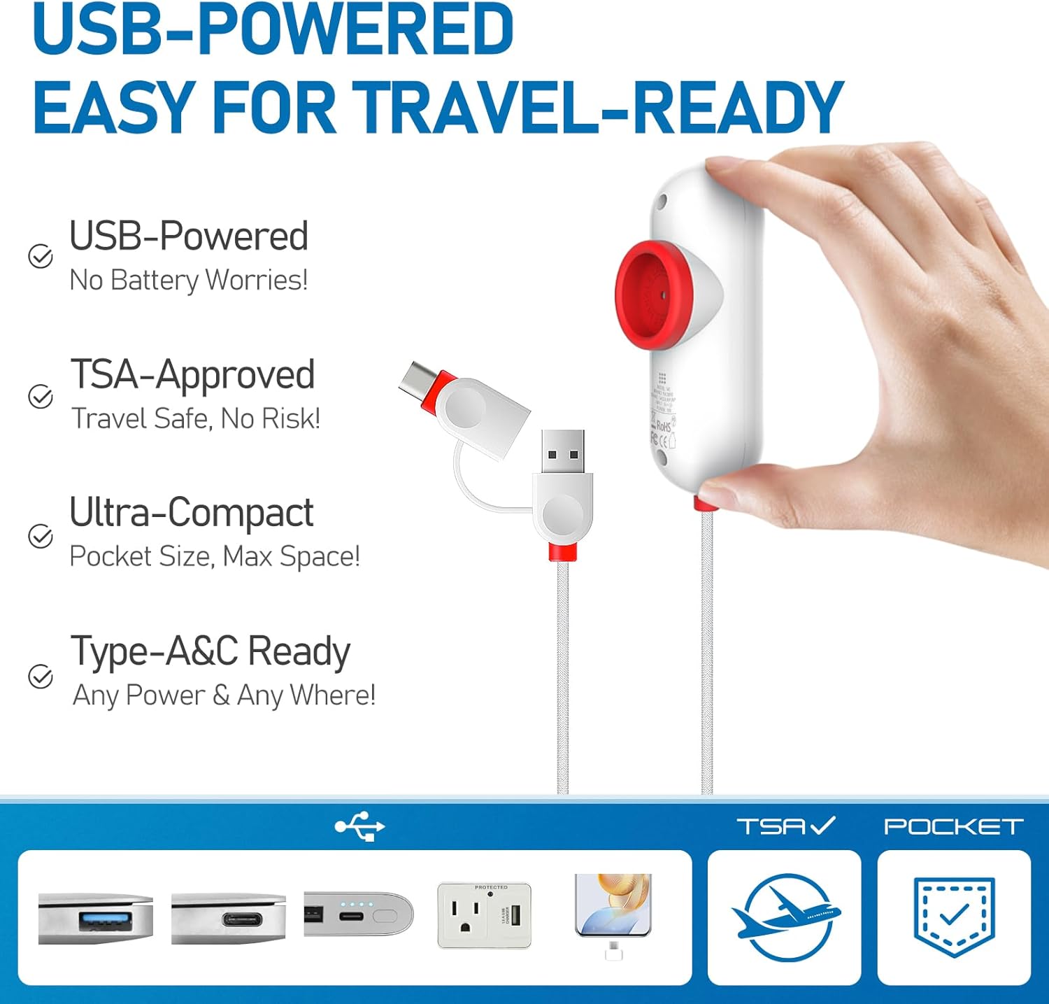 VMstr 15 Pack Travel Vacuum Storage Bags with USB Pump, Vacuum Packing Seal for Luggage and Suitcase, Space Saver for Clothes and Clothing Travel - Image 2