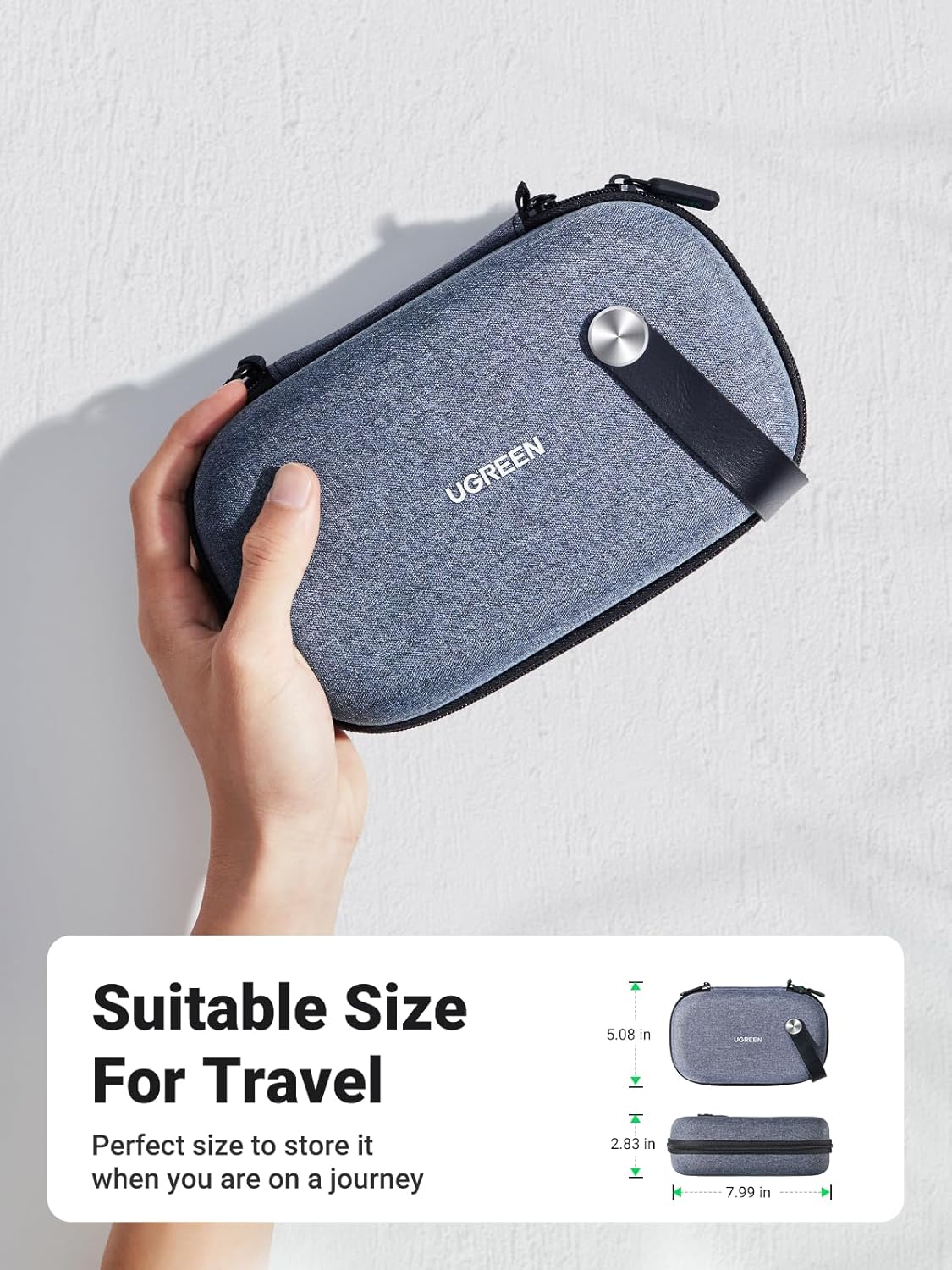 UGREEN Electronic Organizer Travel Case Pouch Bag Accessories Portable Waterproof Storage Bag Travel Essentials with Cable USB Flash Drive Charger External Battery Memory Card - Image 2