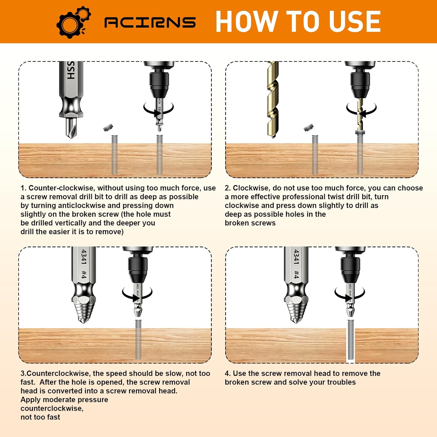 Gifts for Men,9 Pcs Damaged Screw Extractor Set,White Elephant Gifts for Adults Dad,Christmas Stocking Stuffers for Adults Men Him,Cool Stuff Gadgets for Removing Stripped Broken Screws,Mens Gifts - Image 3