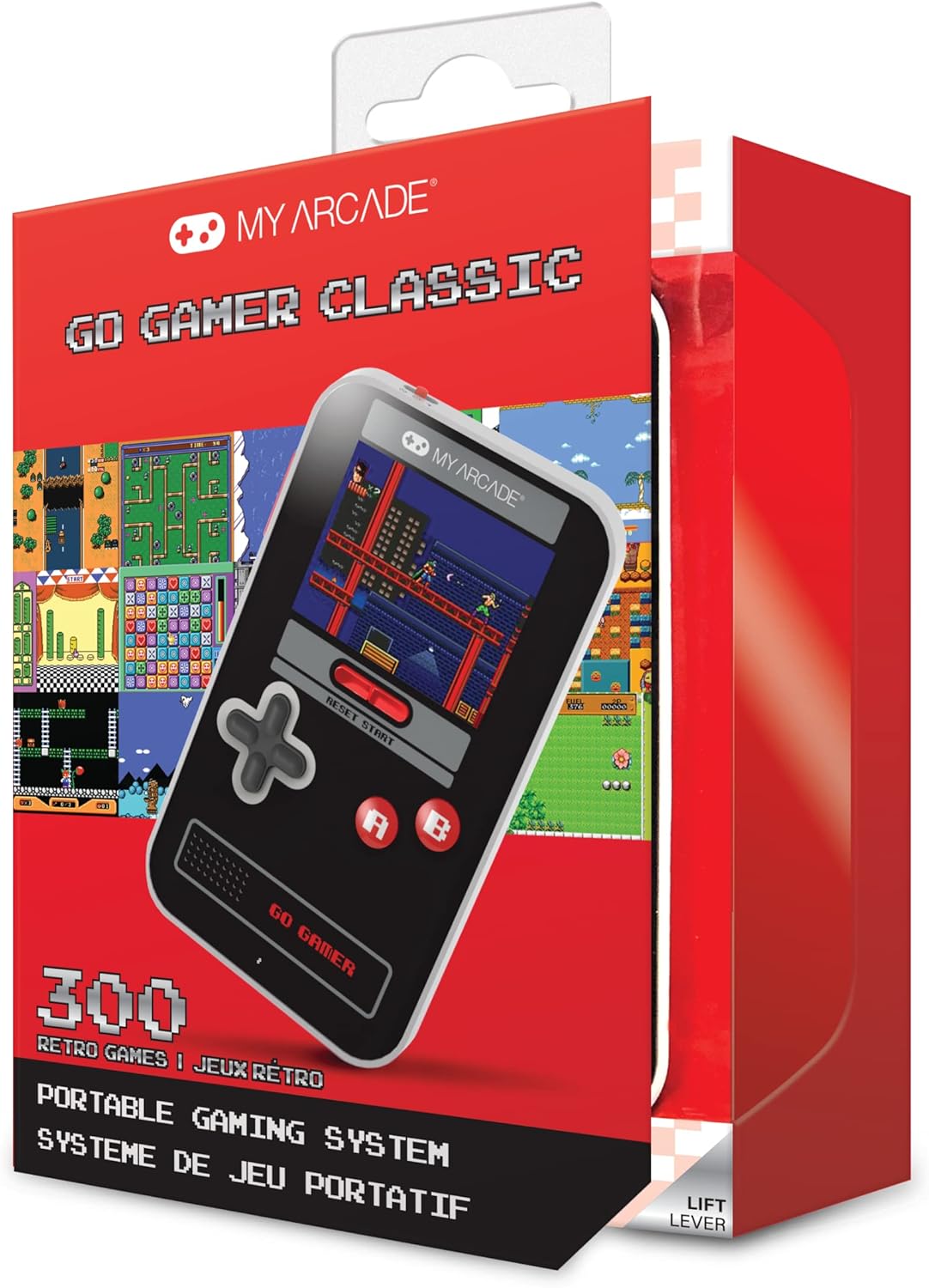 My Arcade Go Gamer Classic-RED: Portable Electronic Game Console with 300 Games, Full Color 2.5" Screen-Fun for The Whole Family (DGUN-3909) - Image 4