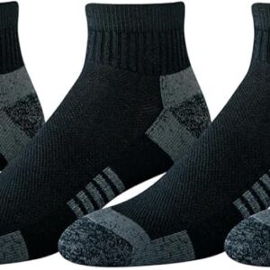 Amazon Essentials mens Athletic Ankle Socks, Breathable, Cotton Blend, Cushioned