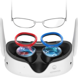 AMVR Glasses Spacer Compatible with Oculus Quest 3S/Quest 2/Rift S Accessories, Soft Silicone Anti-Scratch Ring, Protect VR Lens and Prescription Glasses from scratchings(Not Compatible with Quest 3)